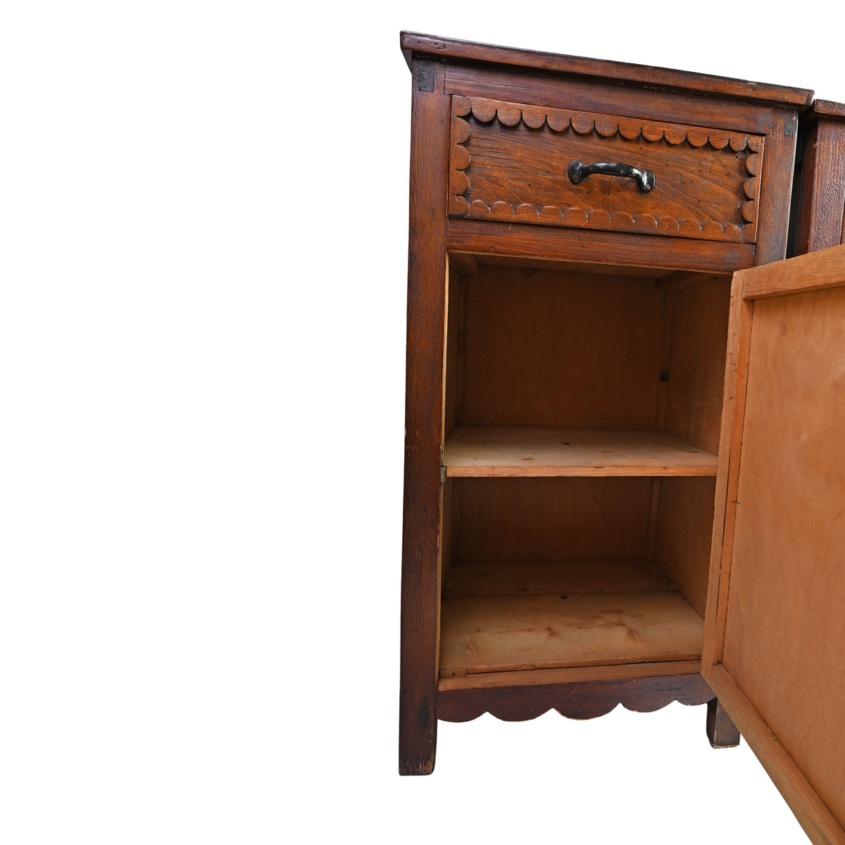 Pair of Scallop Detail Bedside Tables