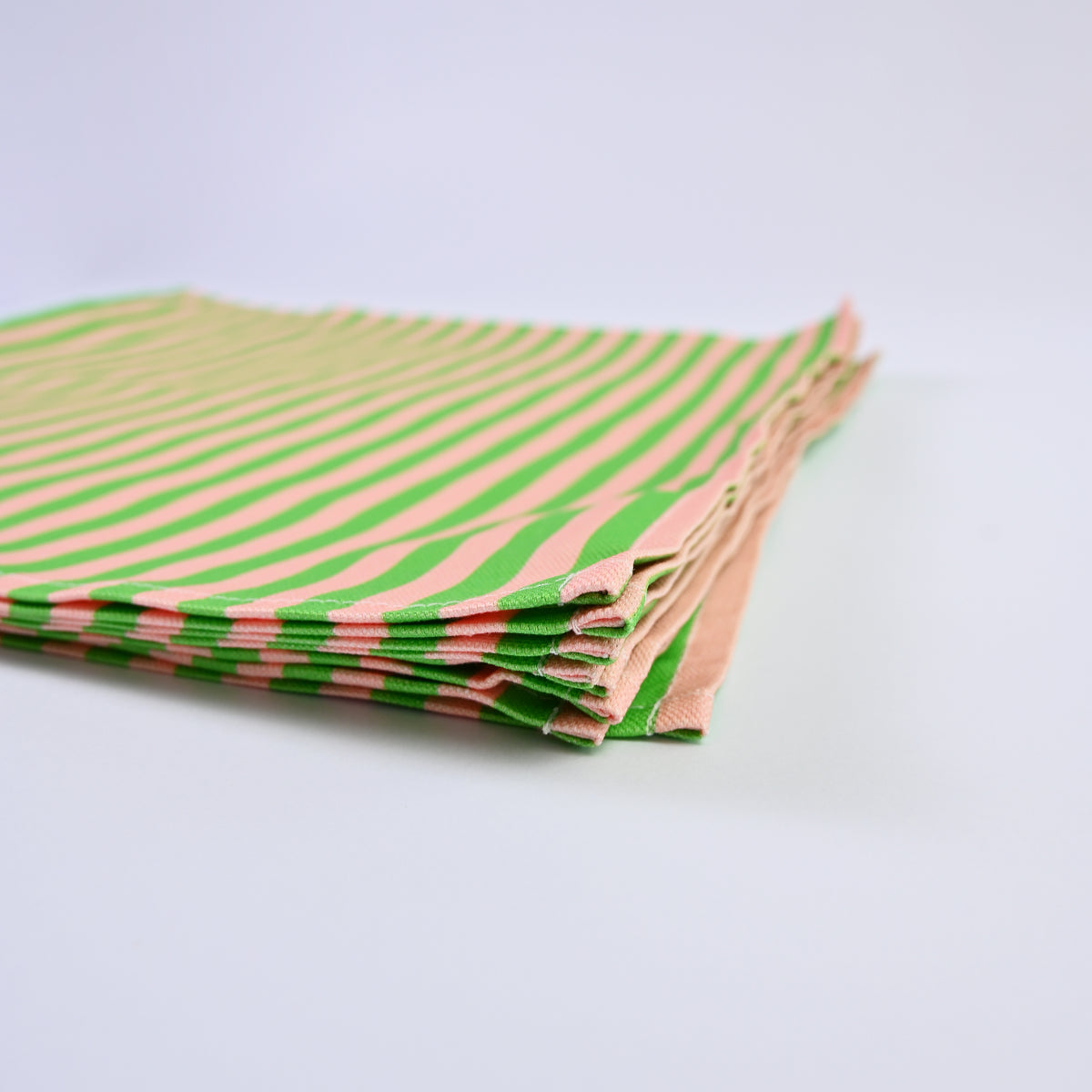 Luxury Natural Cotton Linen Striped Napkins