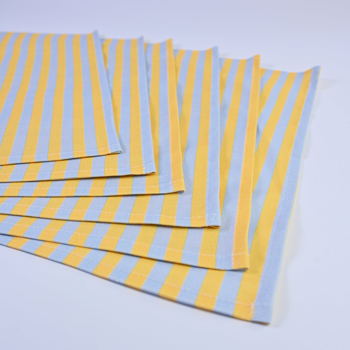 Luxury Natural Cotton Linen Striped Napkins