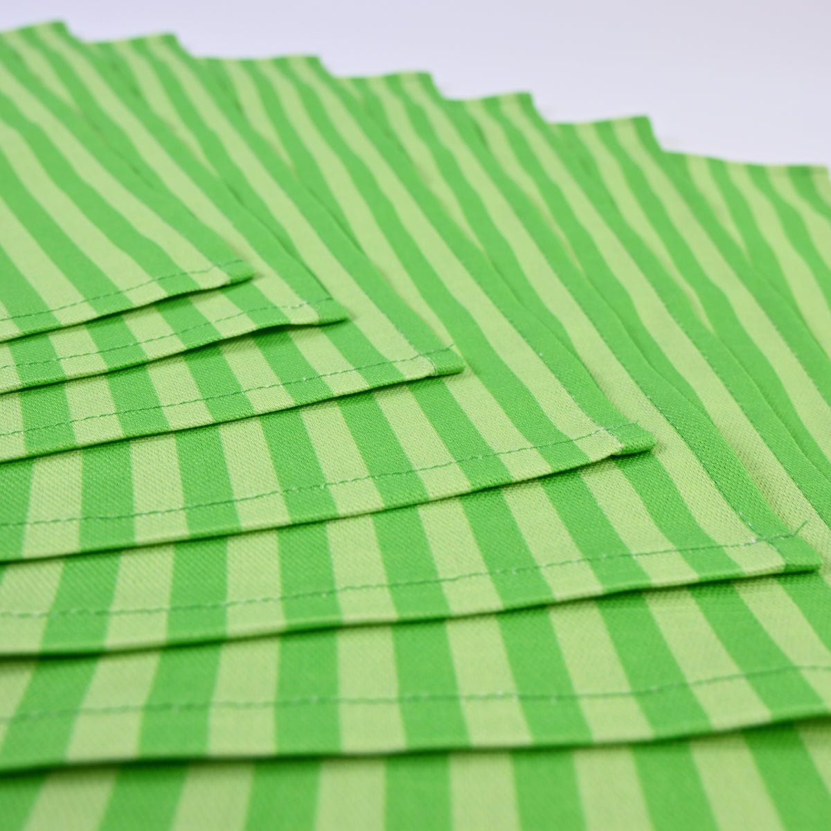 Luxury Natural Cotton Linen Striped Napkins