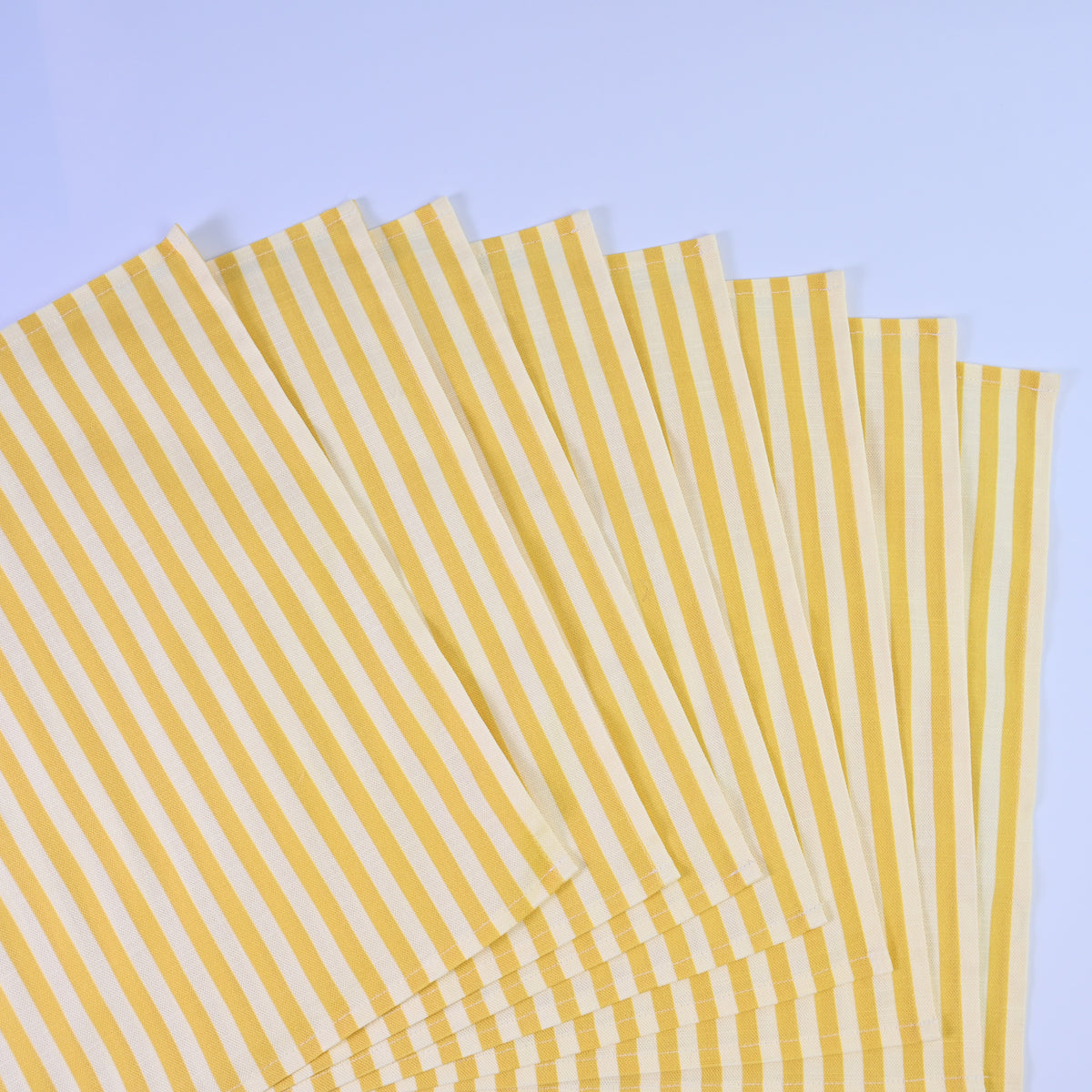 Luxury Natural Cotton Linen Striped Napkins