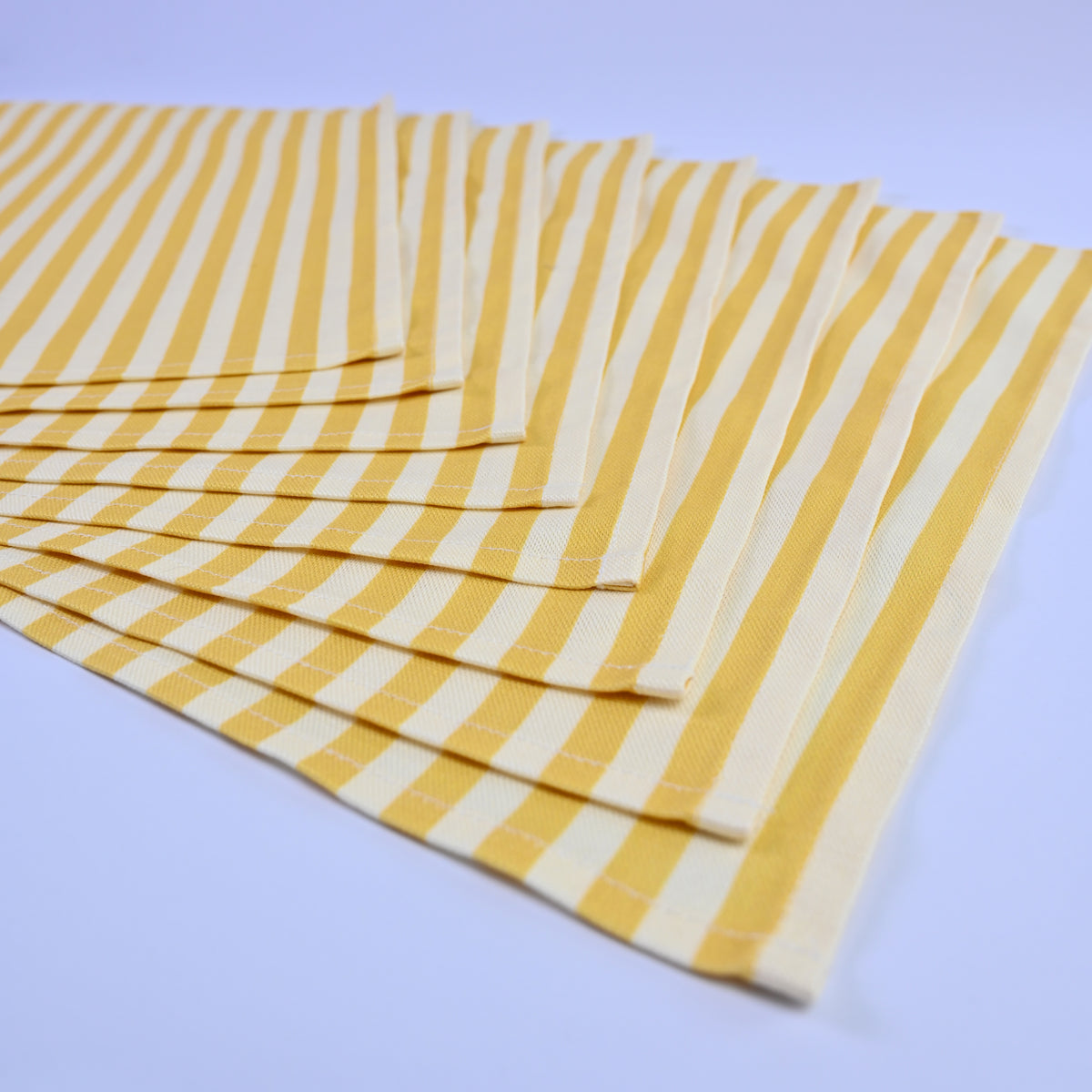 Luxury Natural Cotton Linen Striped Napkins