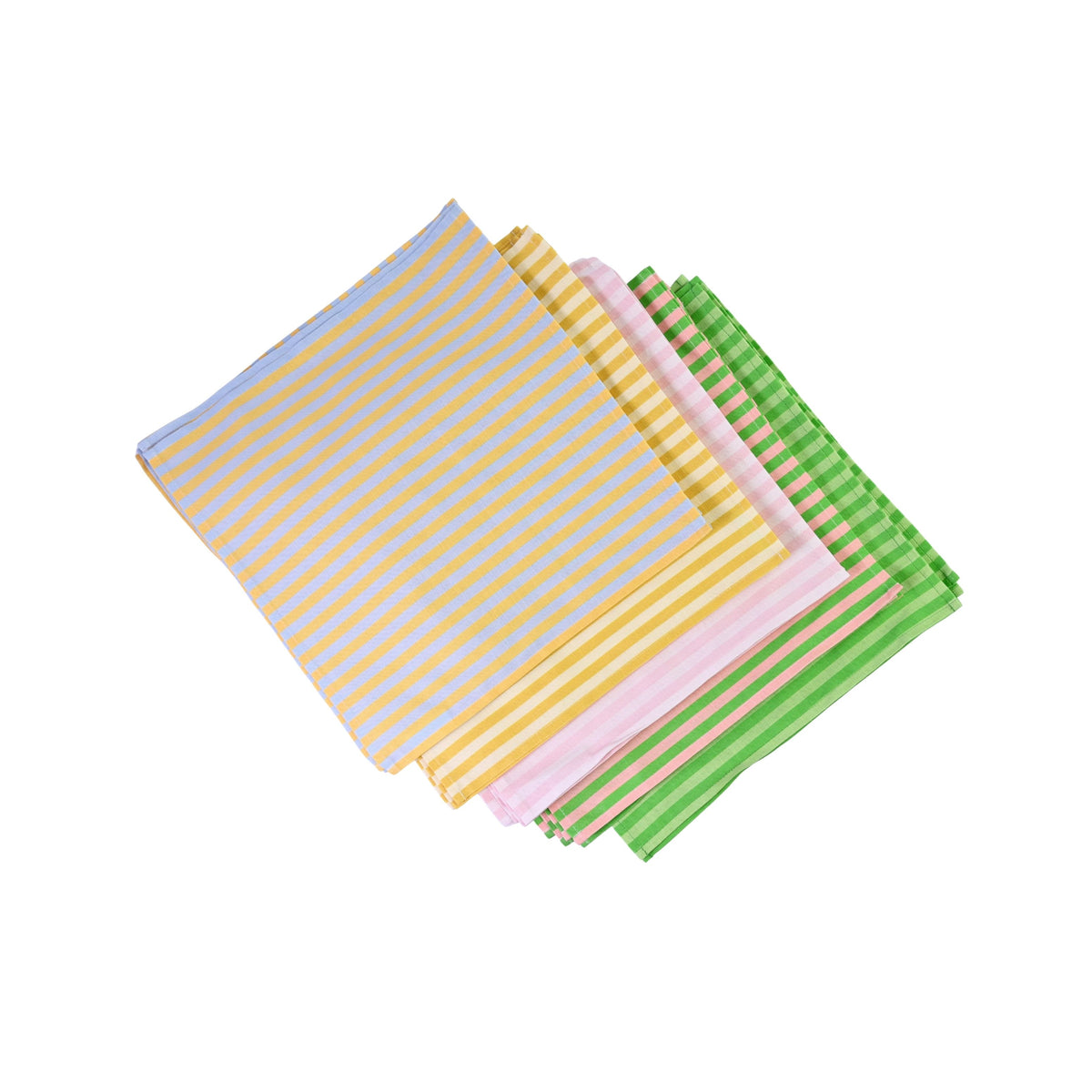 Luxury Natural Cotton Linen Striped Napkins