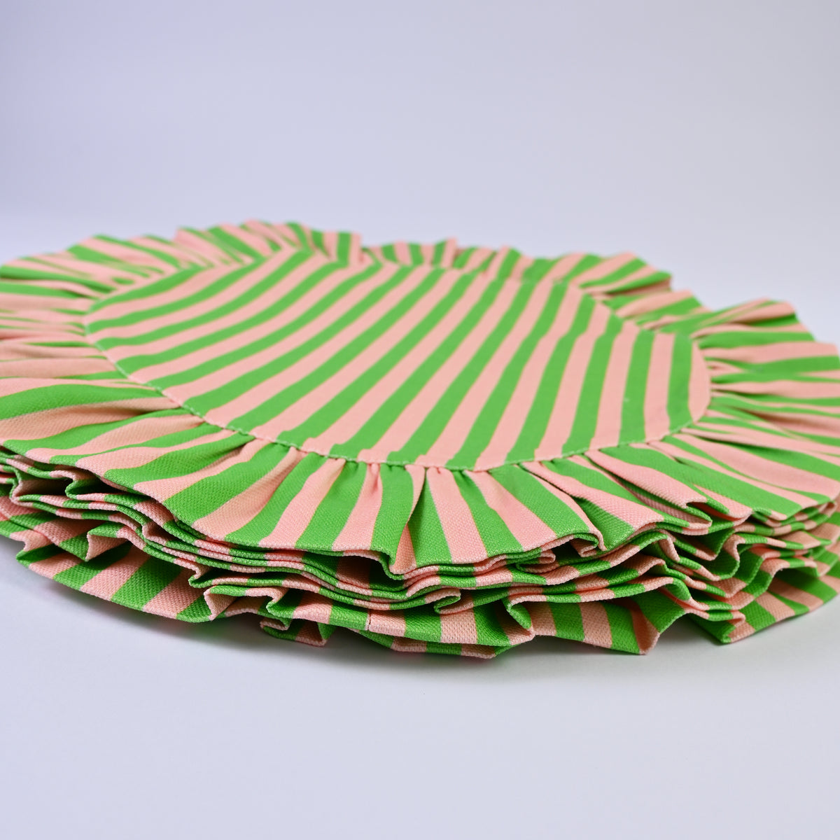 Luxury Natural Cotton Linen Striped Placemats