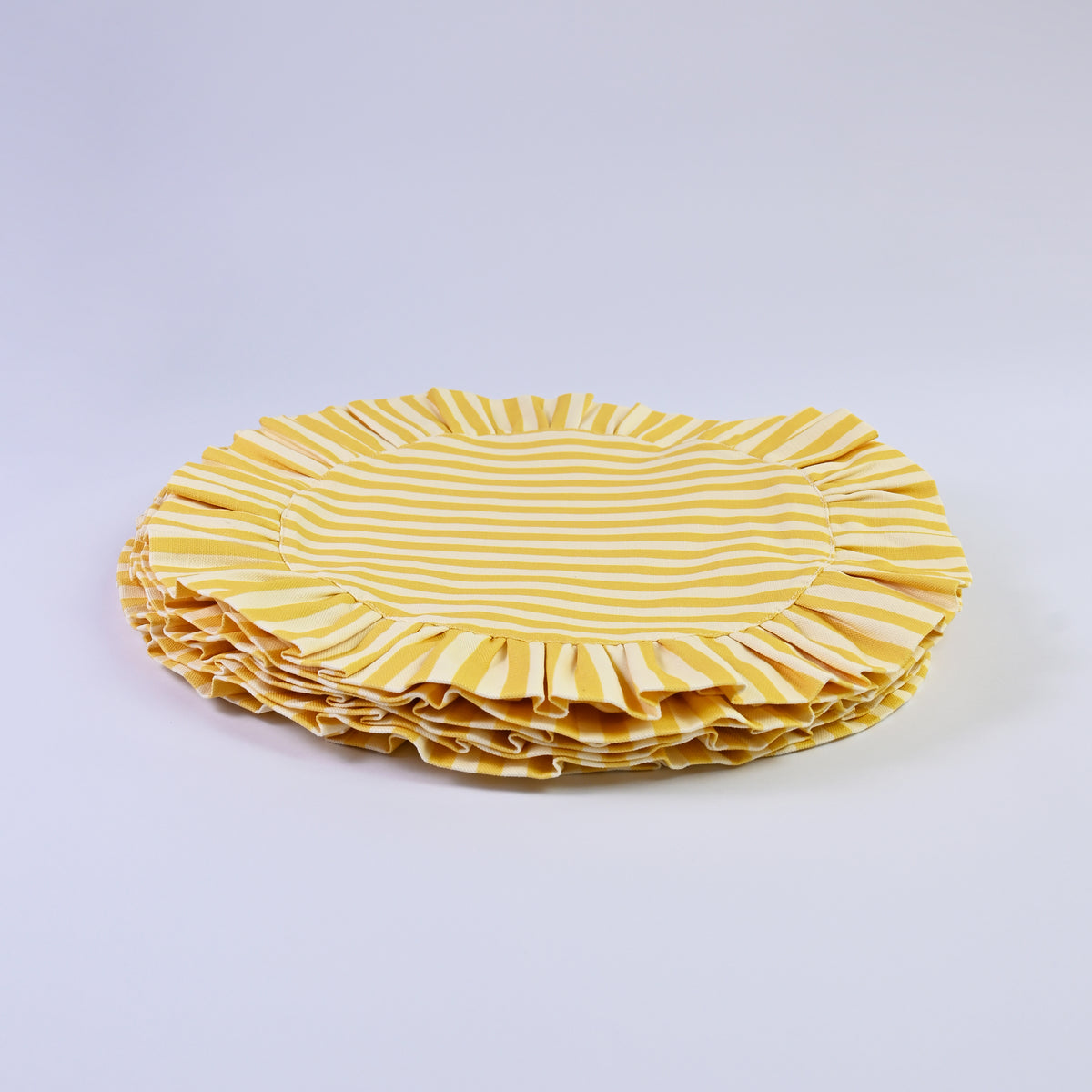 Luxury Natural Cotton Linen Striped Placemats