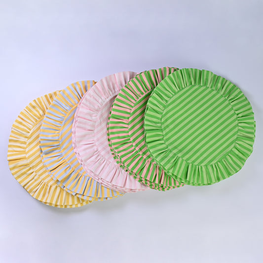 Luxury Natural Cotton Linen Striped Placemats