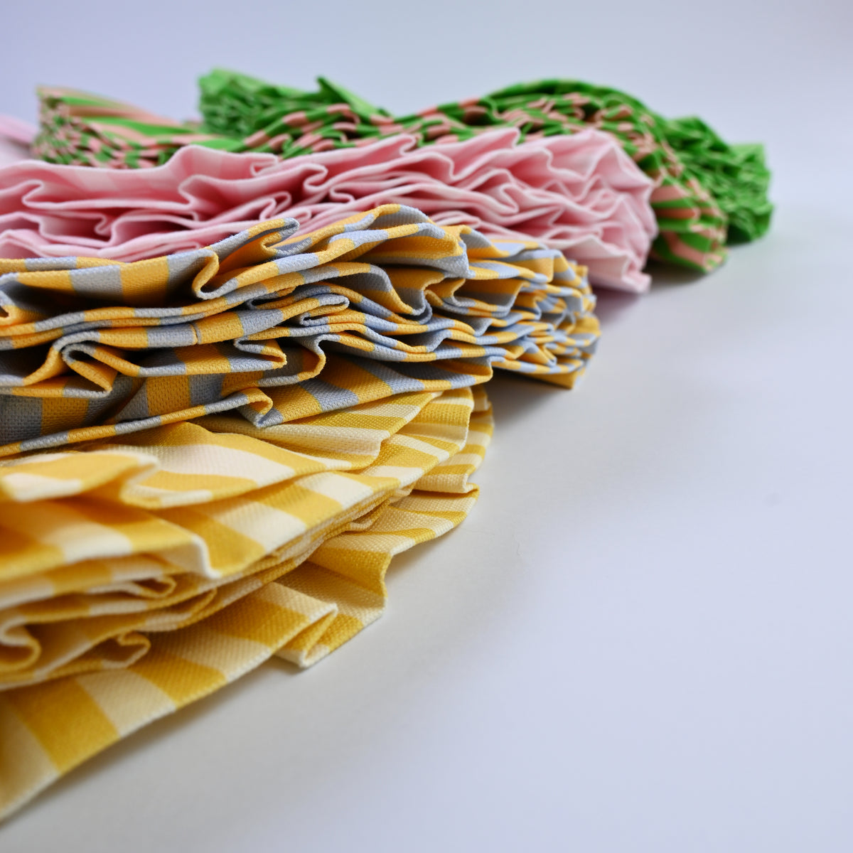 Luxury Natural Cotton Linen Striped Placemats