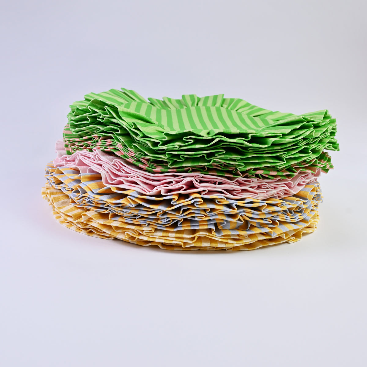 Luxury Natural Cotton Linen Striped Placemats