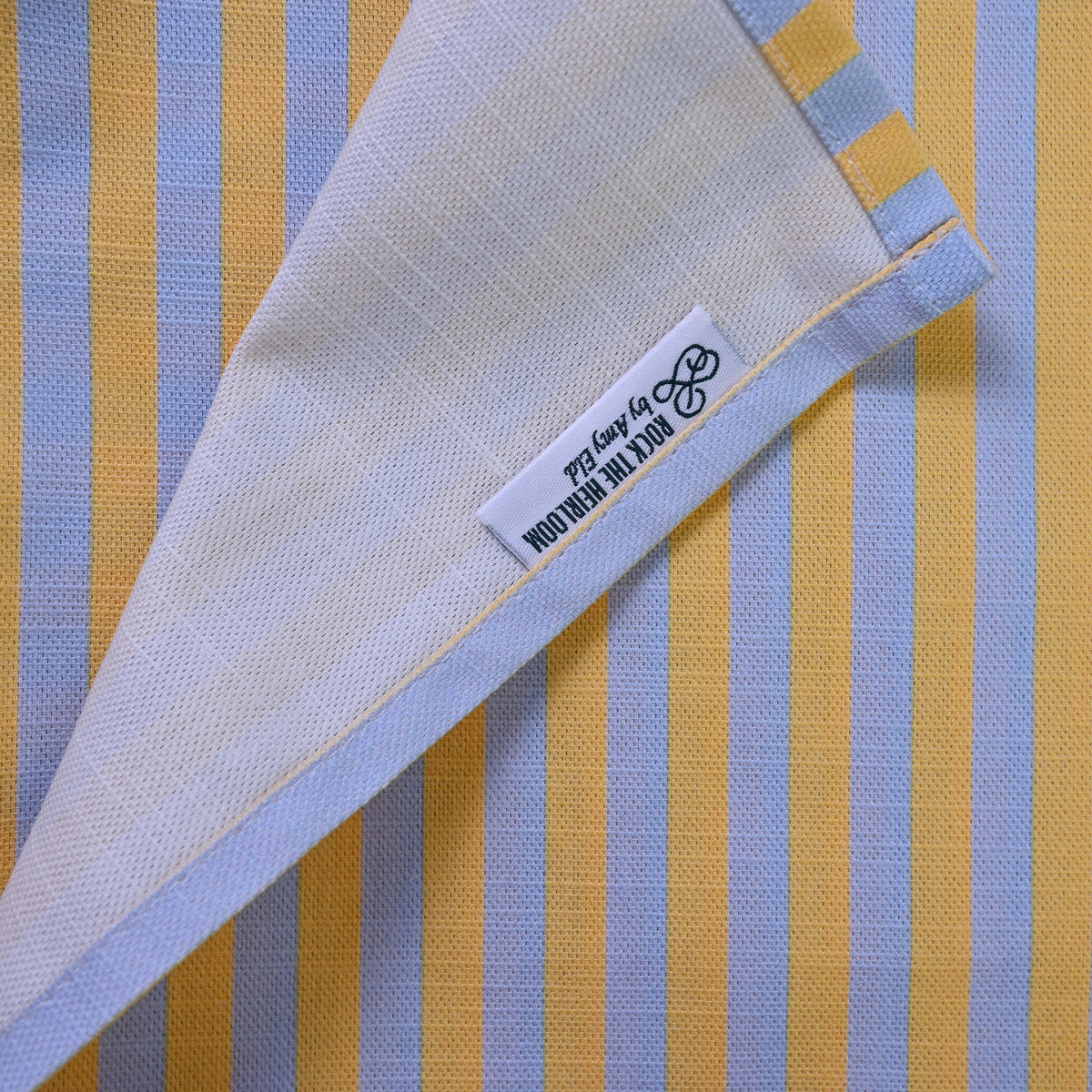 Luxury Natural Cotton Linen Striped Napkins