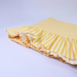 Luxury Striped Ruffled Tablecloths