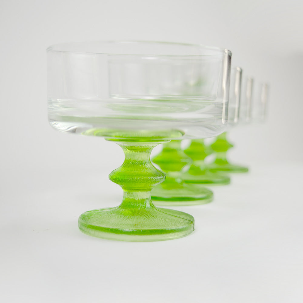 Bottle Green Vintage Dessert Dishes