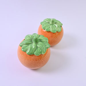 Orange Pot with lid