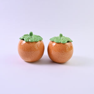 Orange Pot with lid