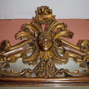 Large 19th Century Italian Rococo Gilt Mirror