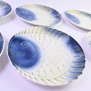 Set of 6 fish plates