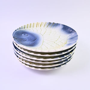 Set of 6 fish plates