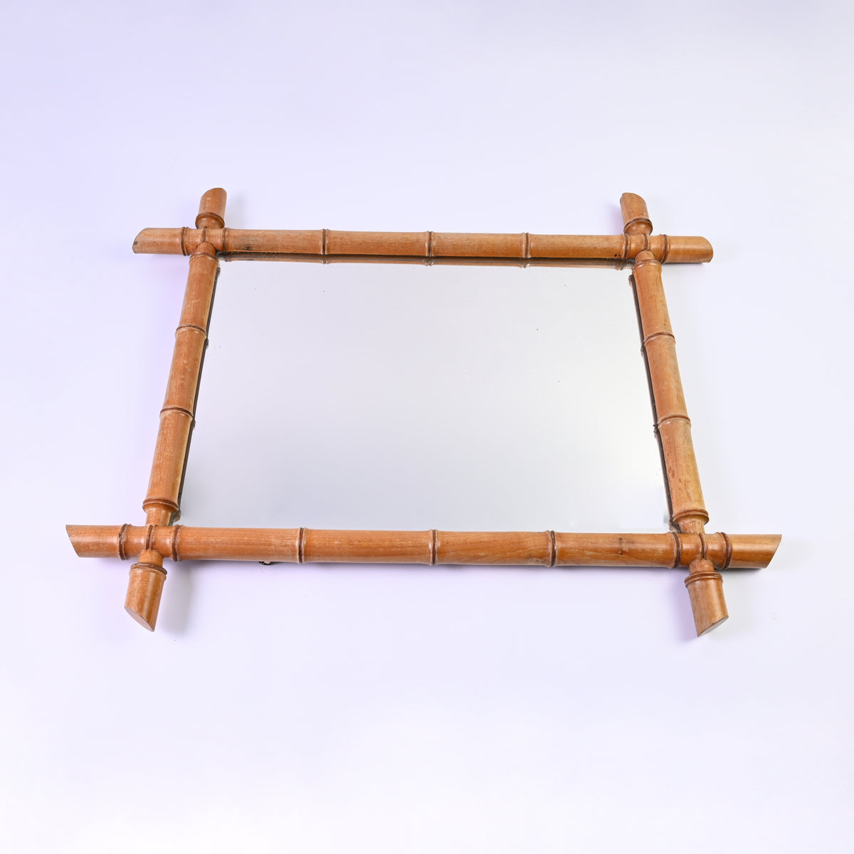 Large Light Bamboo Mirror
