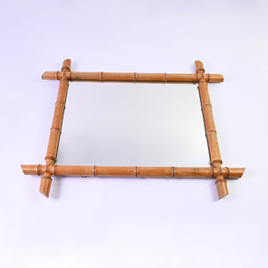 Large Light Bamboo Mirror