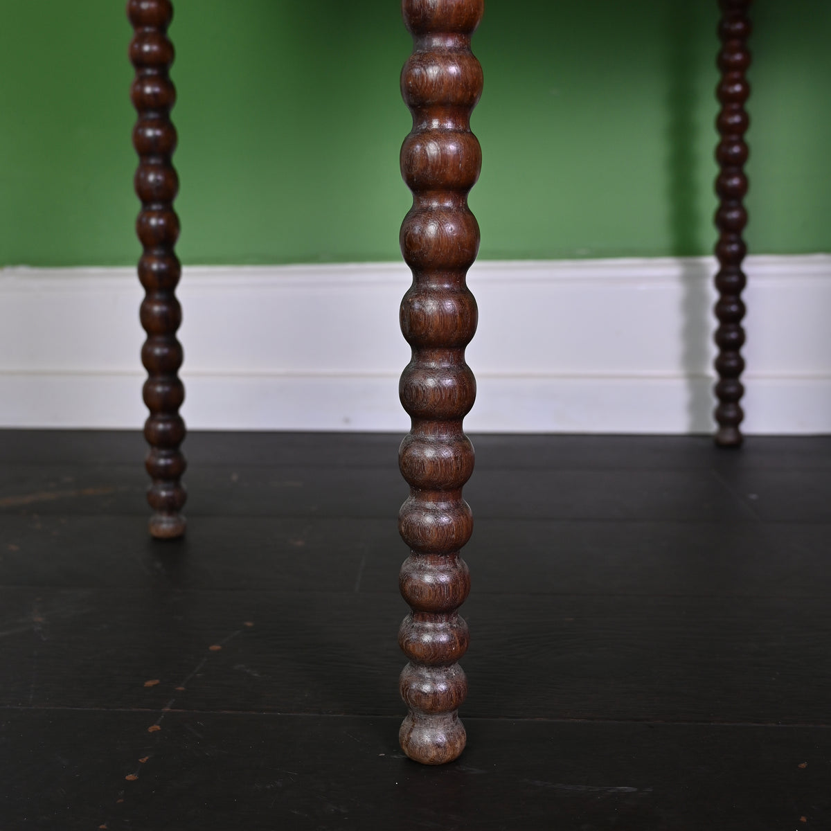 Wooden Antique Table with Bobbin Legs