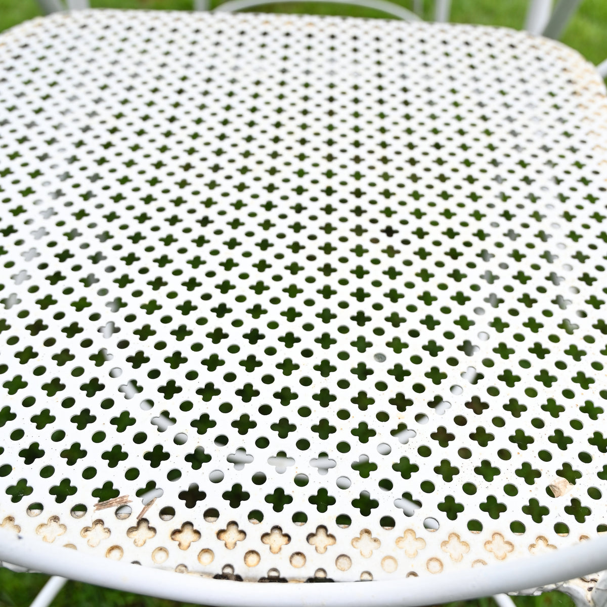 White Iron Bistro Set