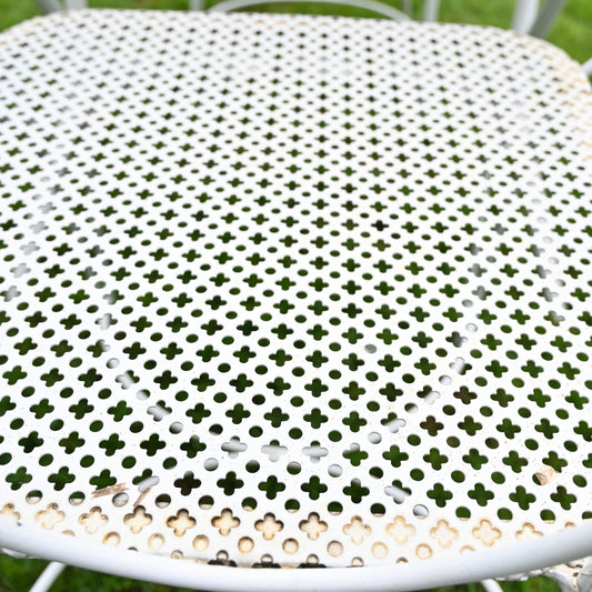 White Iron Bistro Set
