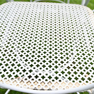 White Iron Bistro Set