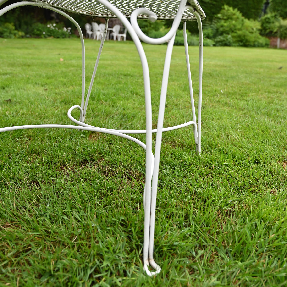 White Iron Bistro Set