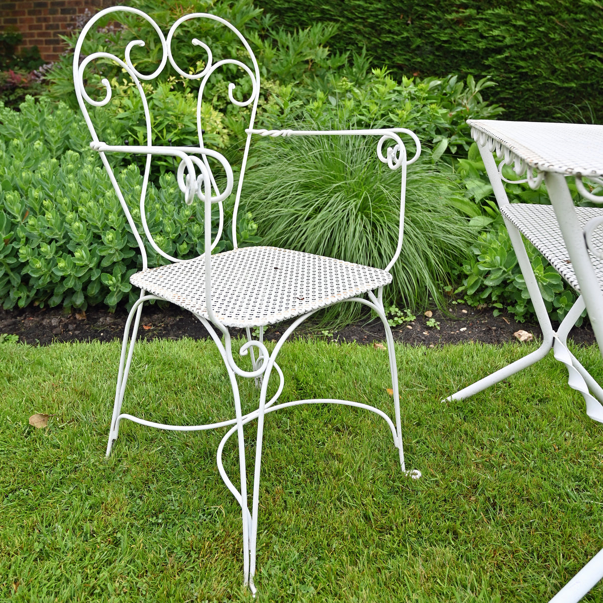 White Iron Bistro Set