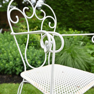 White Iron Bistro Set