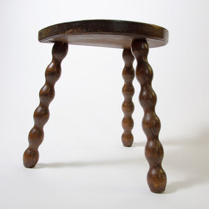 French Oak Bobbin Stool