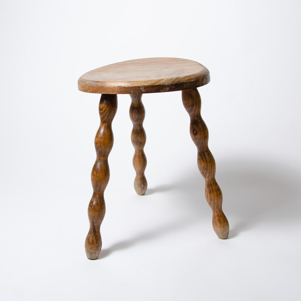 French Oak Bobbin Stool