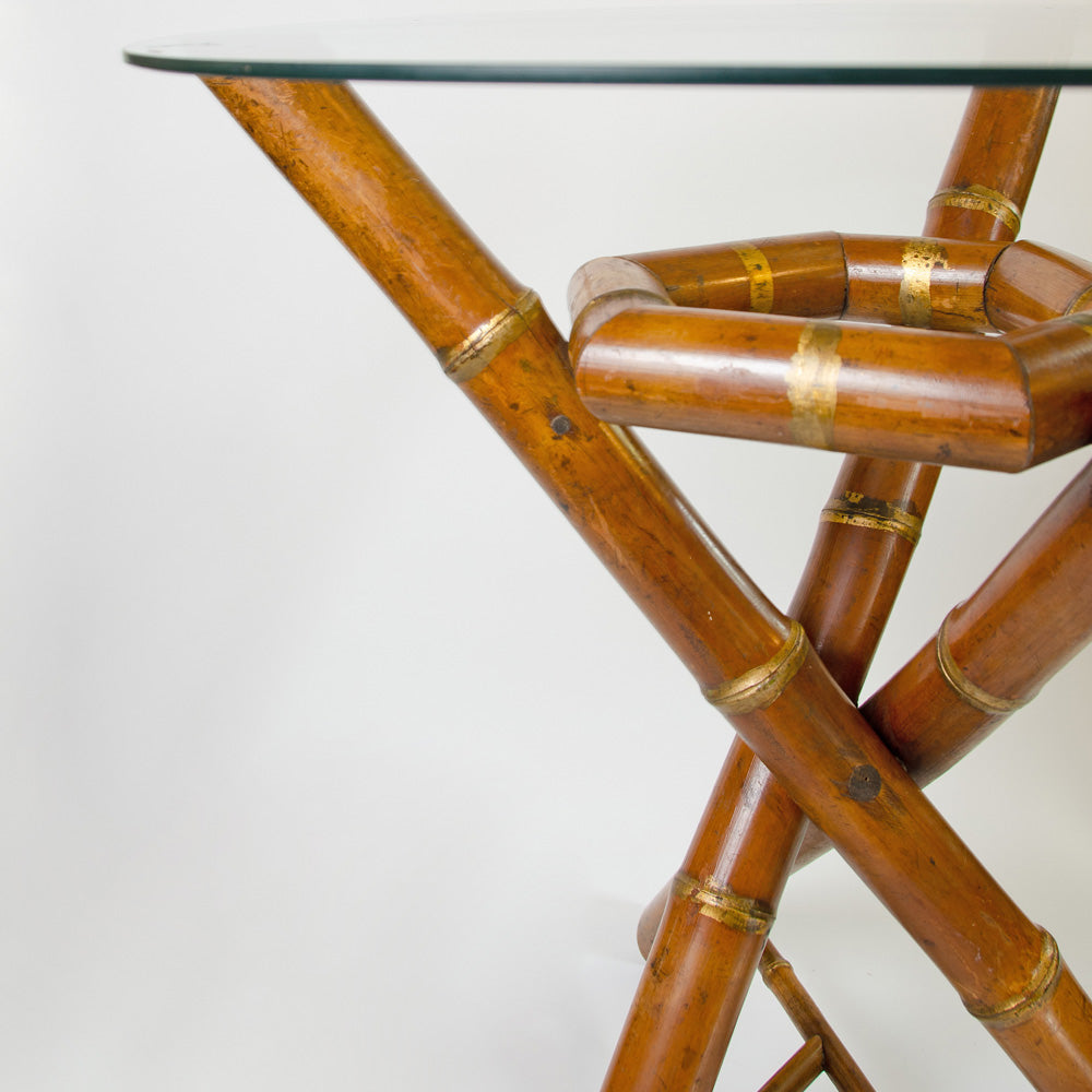 Rare French Bamboo Side Table