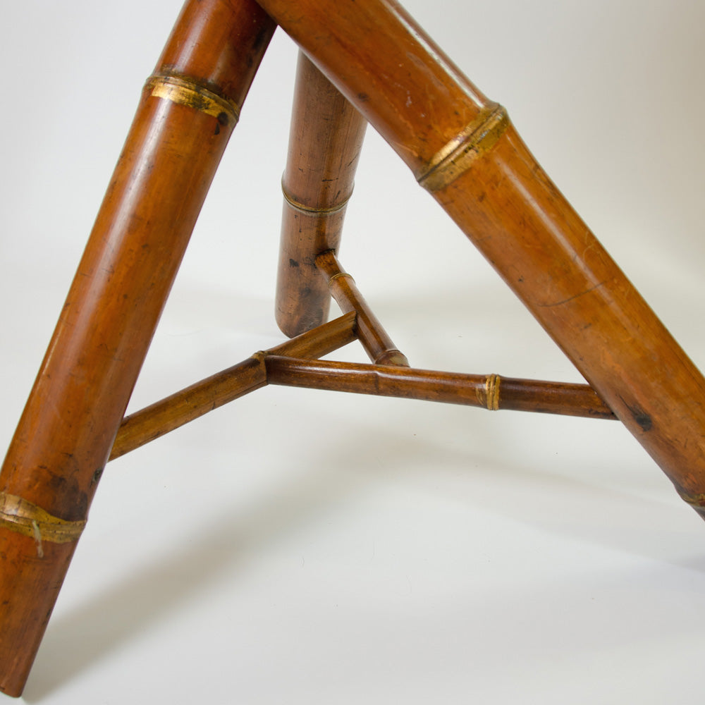 Rare French Bamboo Side Table