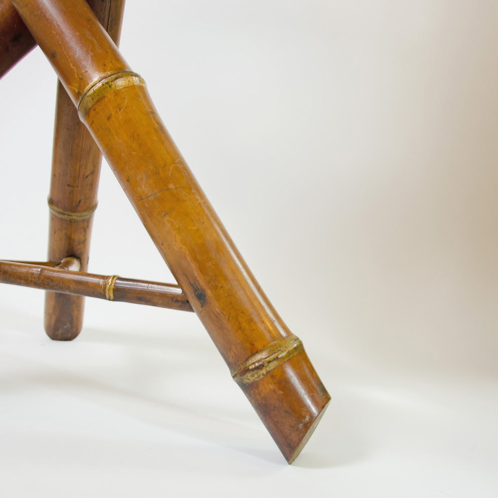 Rare French Bamboo Side Table