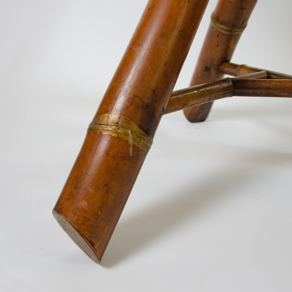 Rare French Bamboo Side Table