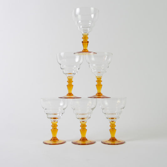 Set of French Art Deco Glasses