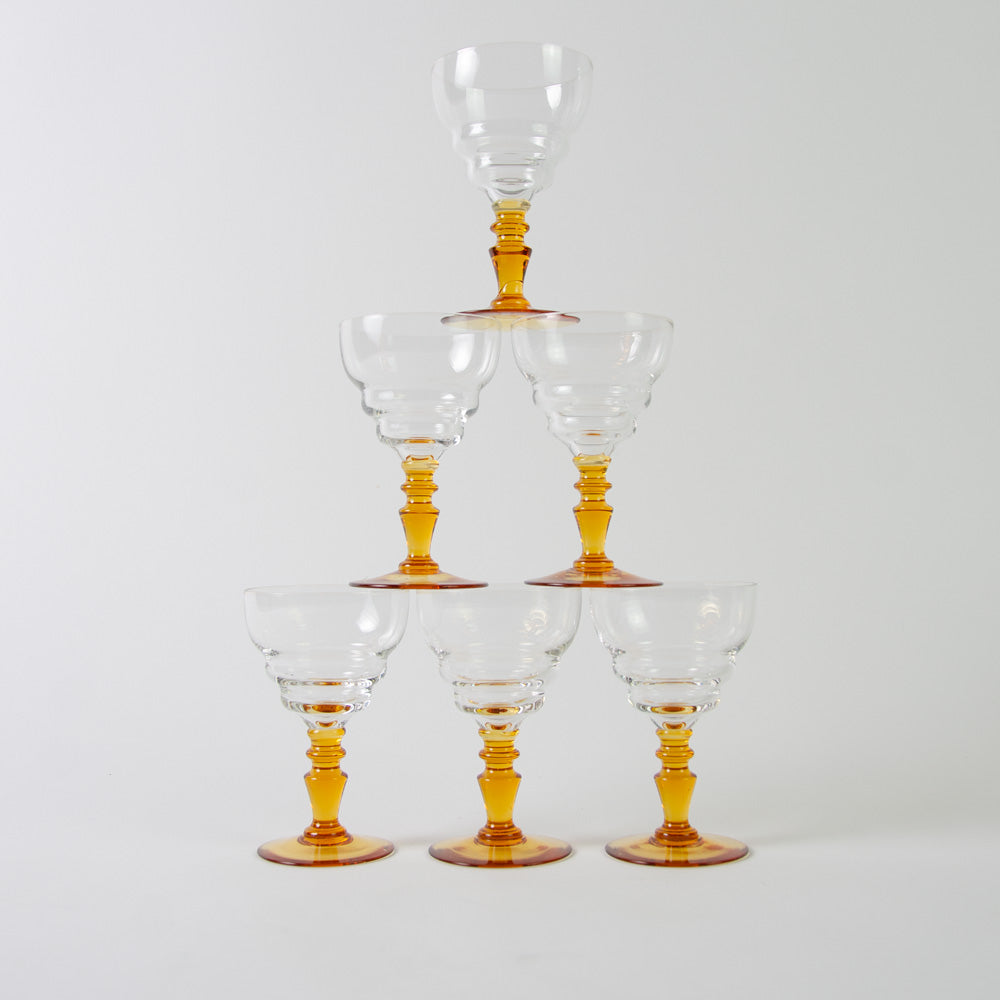 Set of French Art Deco Glasses