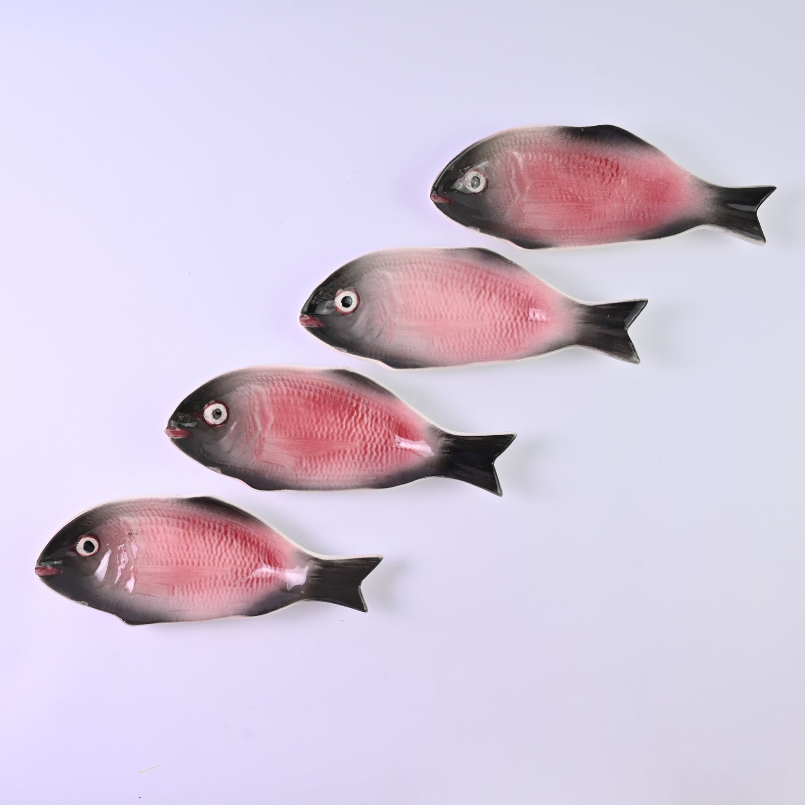 Red Fish Plate Set