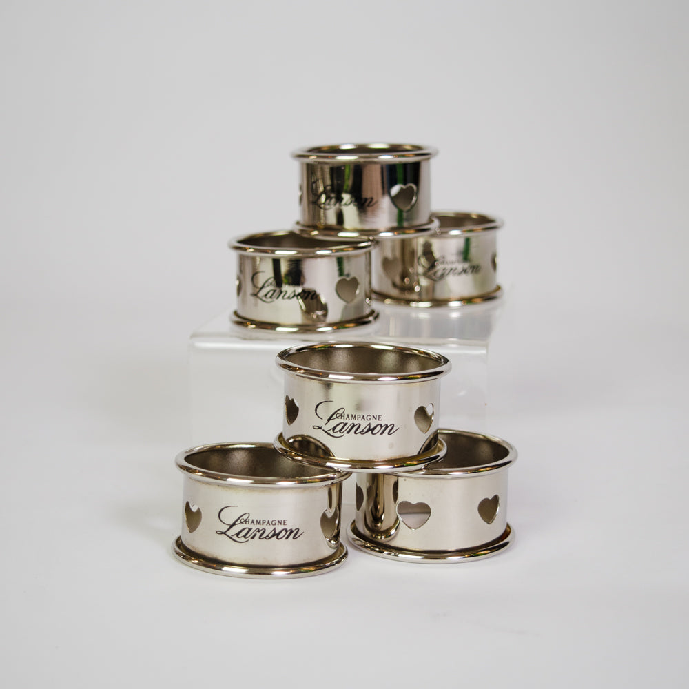 Set of Champagne Lanson Napkin Rings