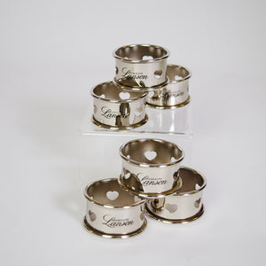 Set of Champagne Lanson Napkin Rings