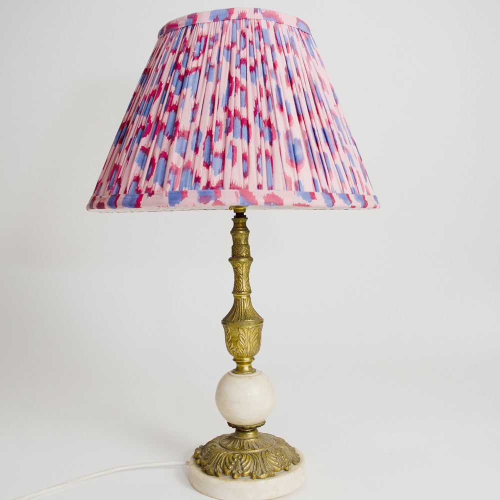 Vintage Brass and Marble Table Lamp Base