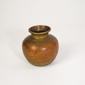 Hammered Copper Indian Water Carrier