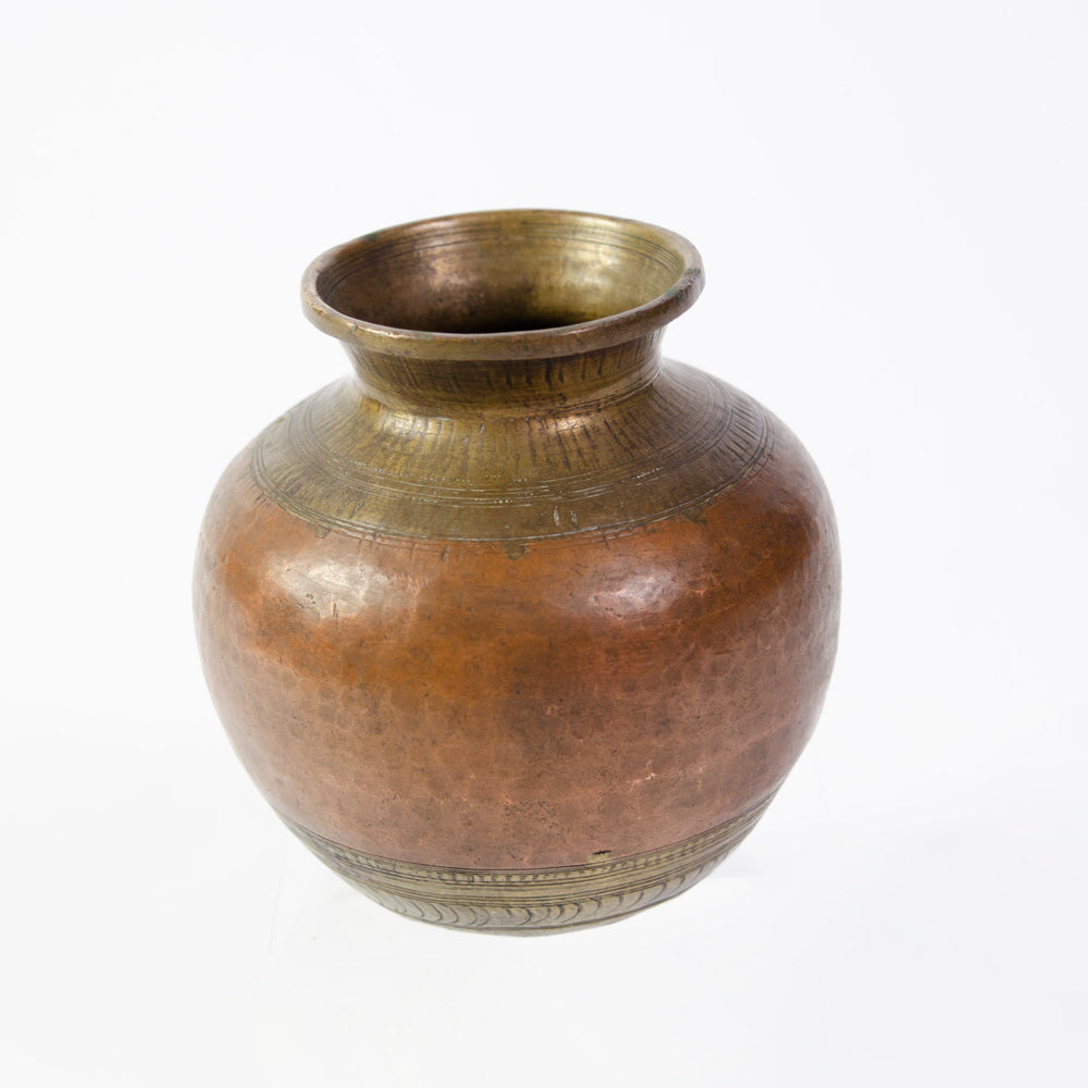 Hammered Copper Indian Water Carrier