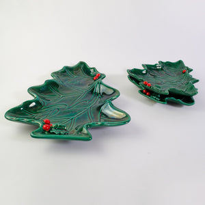 Vintage Christmas Tree Plates