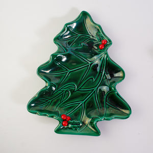 Vintage Christmas Tree Plates