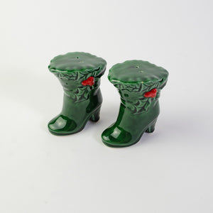 Vintage Christmas Salt and Pepper Boots