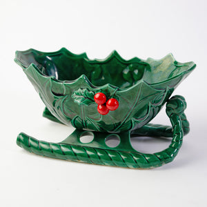 Vintage Christmas Sleigh Bowls