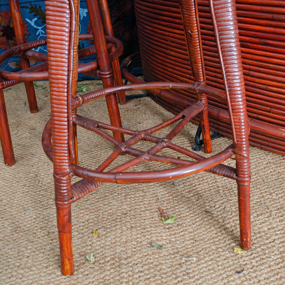 Mid Century Bamboo Tiki Cocktail Bar