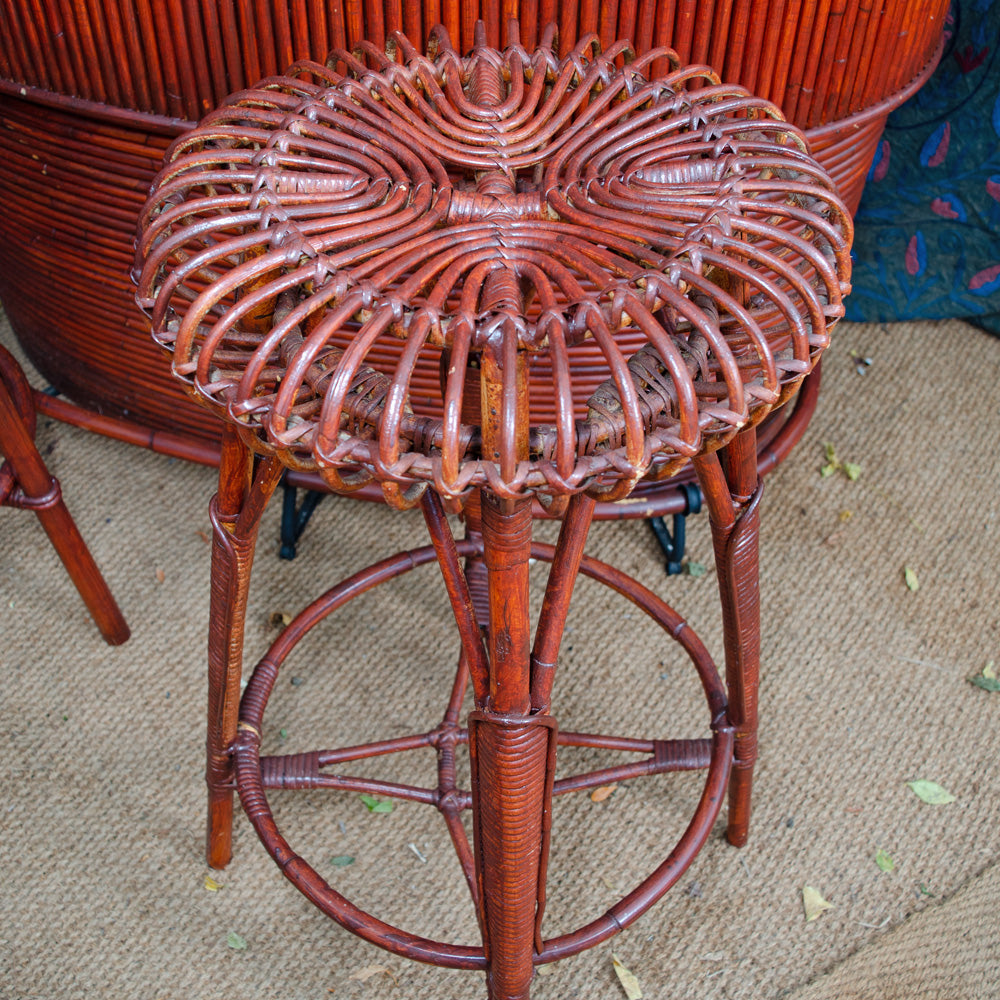 Mid Century Bamboo Tiki Cocktail Bar