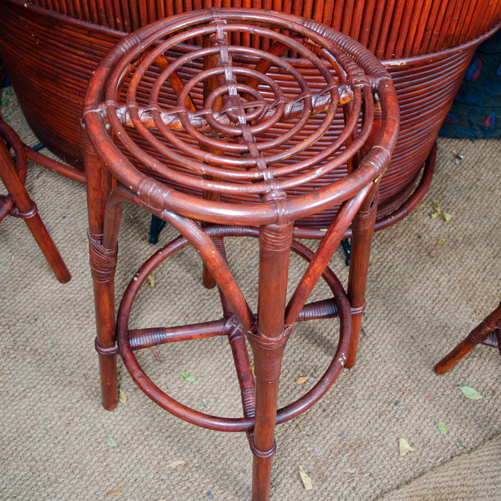 Mid Century Bamboo Tiki Cocktail Bar